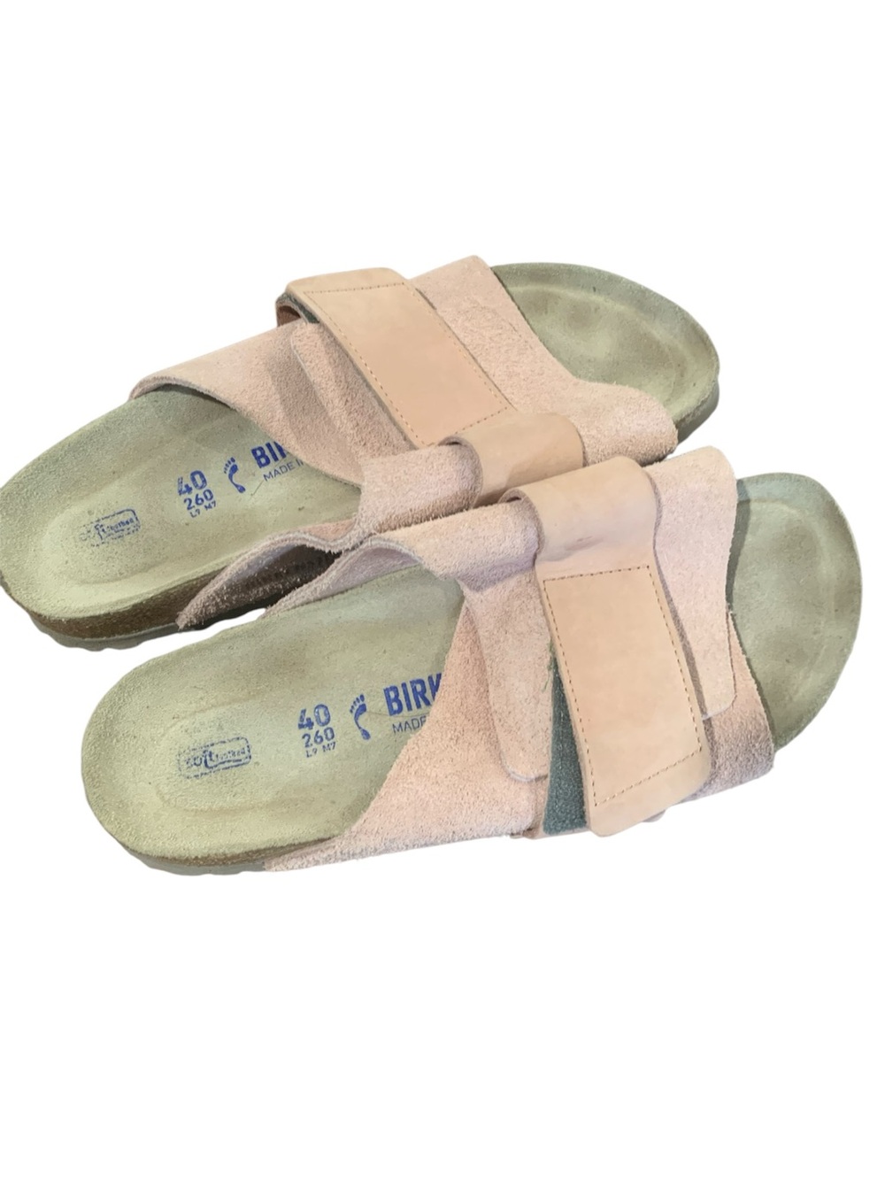 Birkenstock Kyoto Pink Blush Suede Leather Hook & Loop Adjustable Closure 10 - Picture 3 of 9
